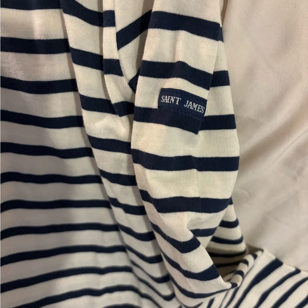 FLASH SALE! Saint James Striped Long Sleeve Cotton Shirt XS/2! - Picture 3 of 4